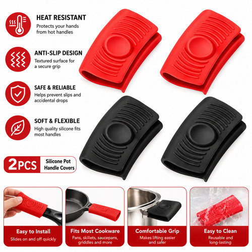 Silicone pot handle cover - pot,