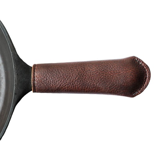 Leather cast iron skillet - cast,
