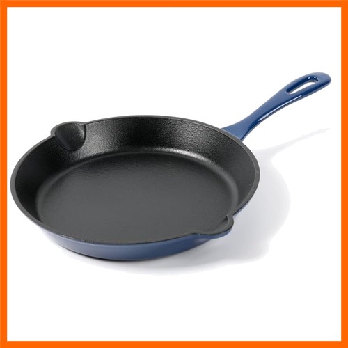 Cast iron enameled skillet - cast,
