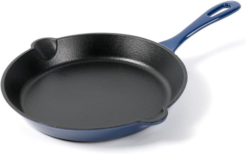 Cast iron enameled skillet - iron,